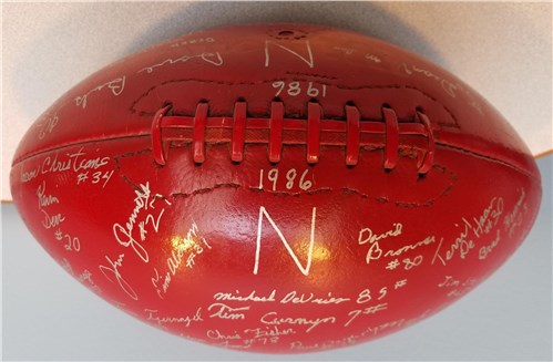 Autographed Red Raider Football - 1986 Team