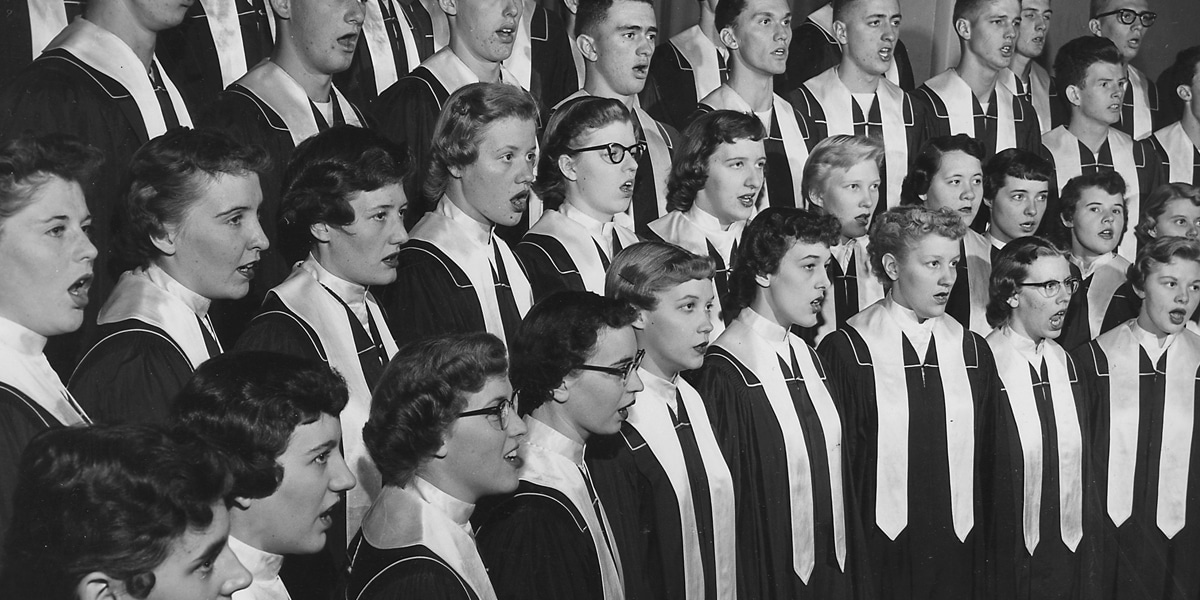 The 1956 Northwestern College choir.