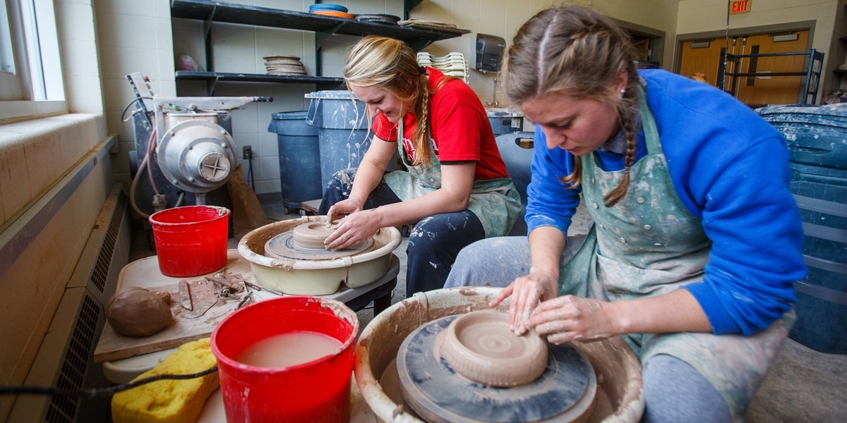 Korver Art Center pottery studio