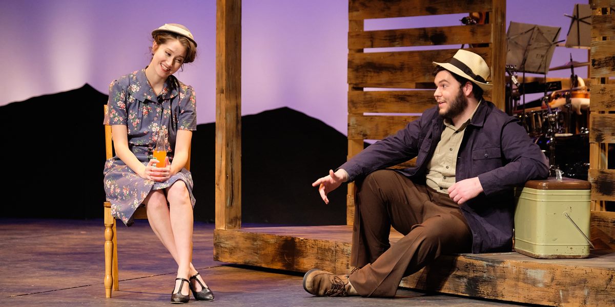 Students perform Bright Star in England Proscenium Theatre.