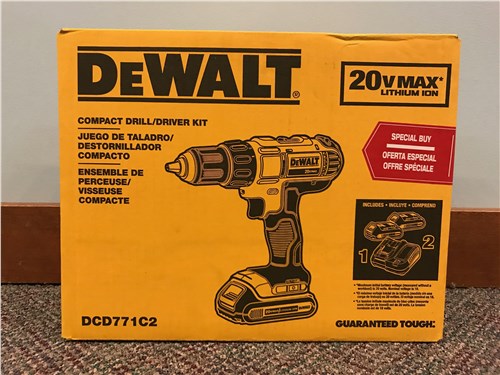 DeWalt Cordless Compact Drill Driver Kit 771C2