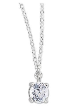 ELLE Sterling Silver CZ Pendant