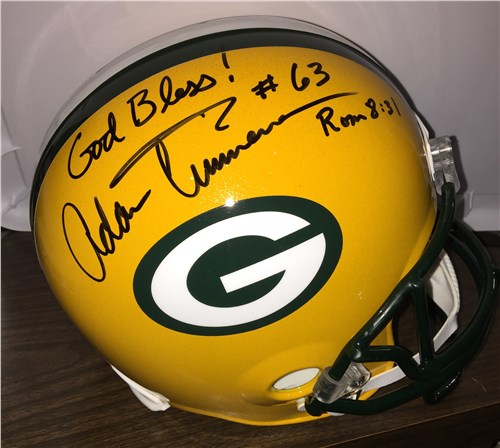 Adam Timmerman Autographed Green Bay Helmet