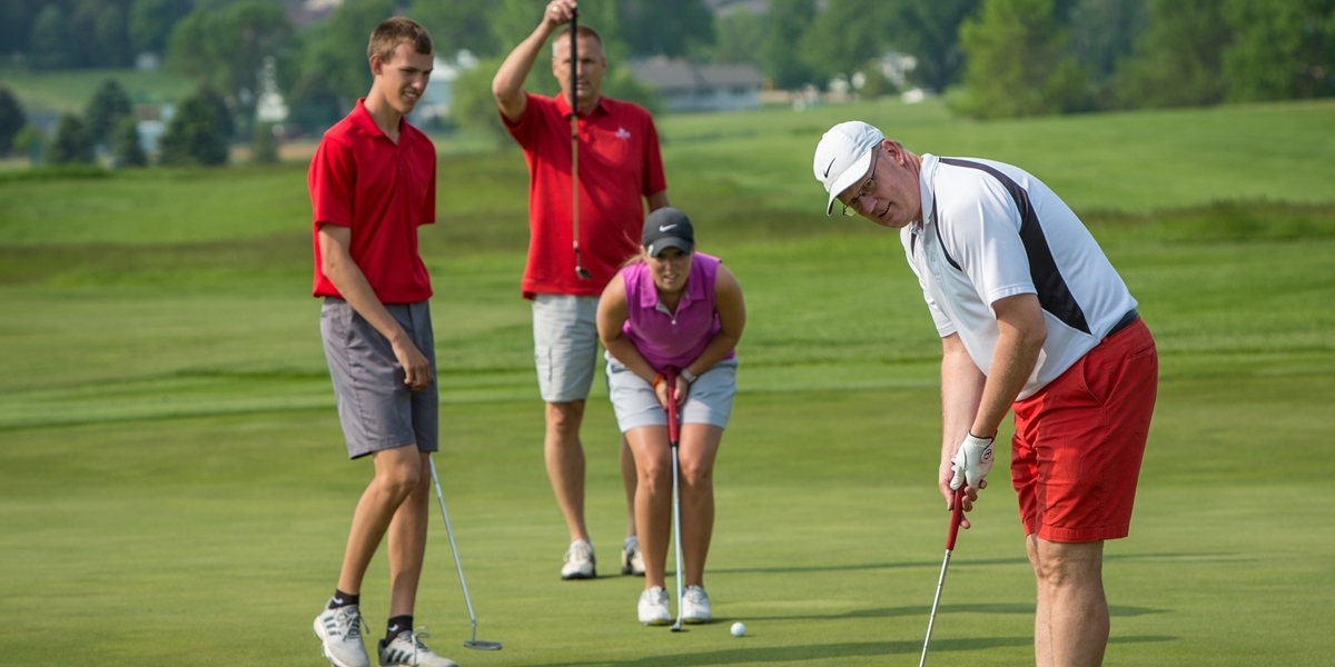 Golfers at Landsmeer Golf Club