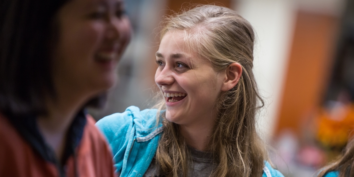 Students laughing