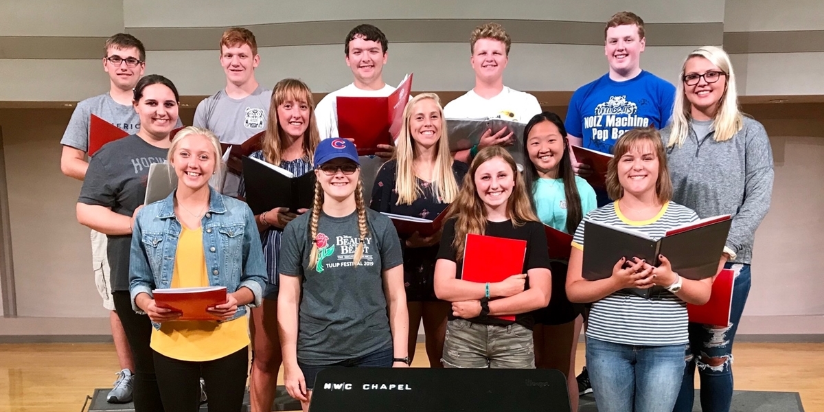 Students attending Northwestern's choral camp.