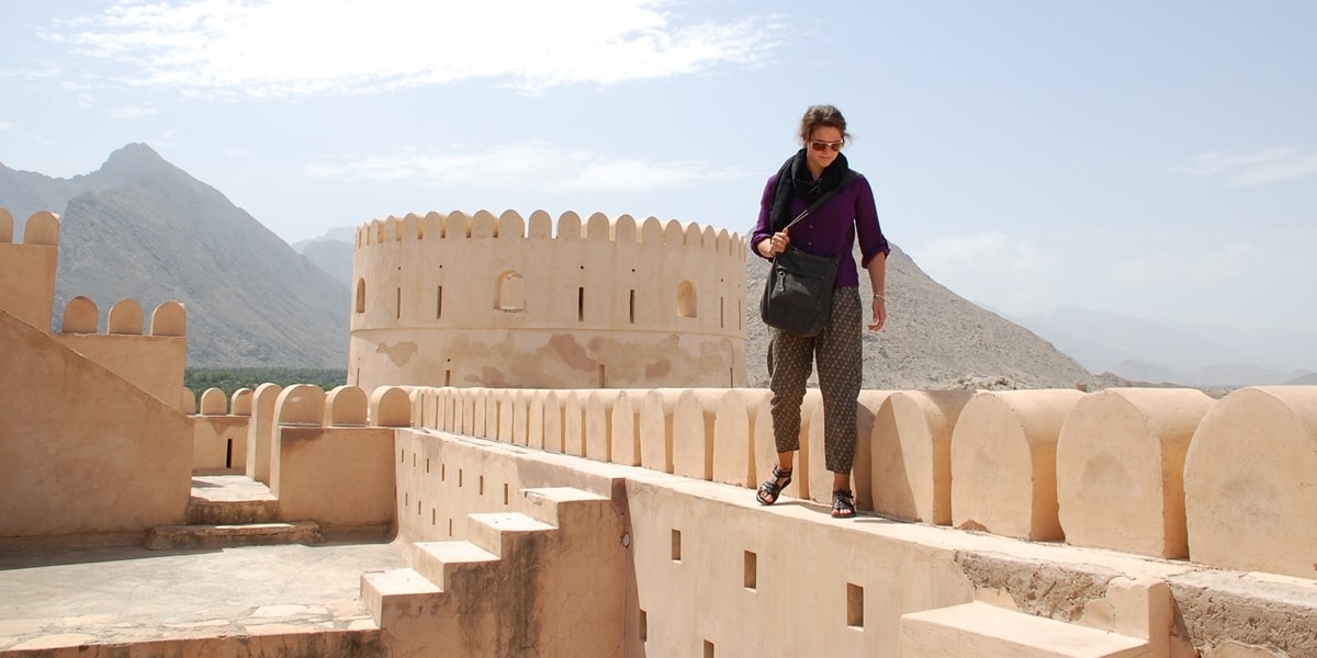 A Northwestern student goes sight-seeing in Oman.