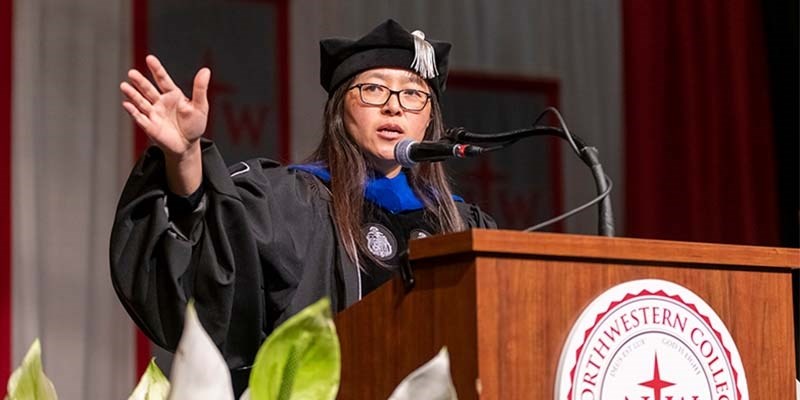 Song receives NWC award for excellence in faith and learning