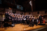 Students participating in the Christmas Vespers concert at Northwestern College