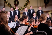Students participating in the Christmas Vespers concert at Northwestern College